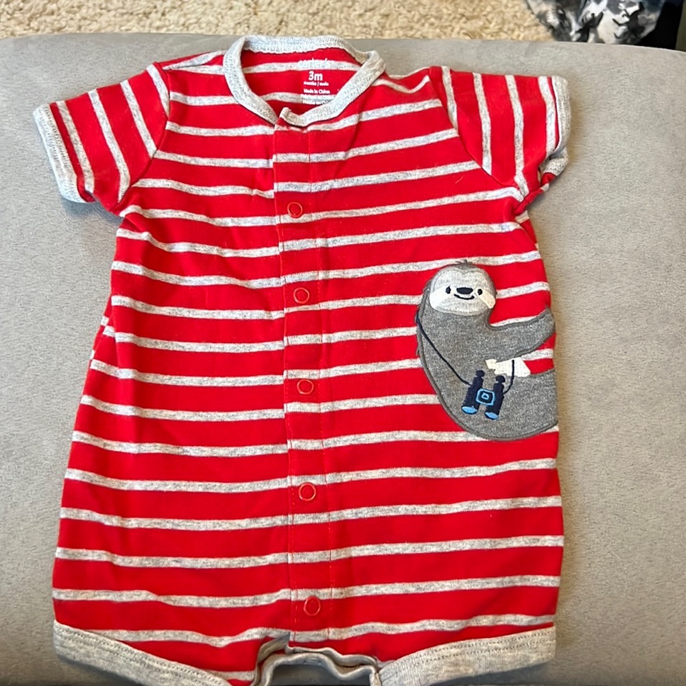 3 month sloth onesie